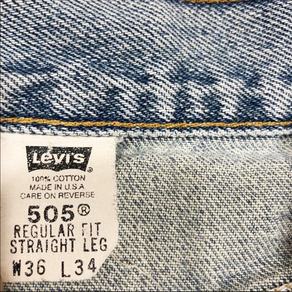 Levis 505 High Rise Jeans 36x34 - vintage 90s - Picture 5 of 11